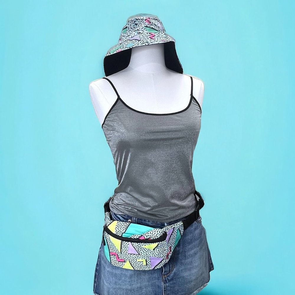 Retro Party Matching Fanny Pack and Bucket Hat - Picture 2 of 14